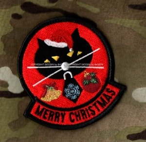 BLACK CAT 5TH RECON SQN U2 HIGH ALTITUDE SPY PLANE velkrö PATCH: MERRY CHRISTMAS - Picture 1 of 9
