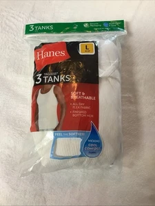 Paquete de 6 camisetas sin mangas Hanes Comfort suaves para hombre - talla 42-44 - blancas - grandes. - Imagen 1 de 2