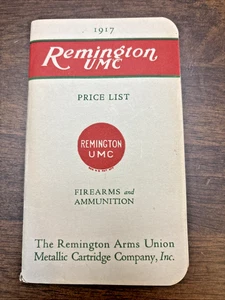 Remington UMC Illustrated 1917 Firearms and Ammunition Price List Catalog RARE - Picture 1 of 10