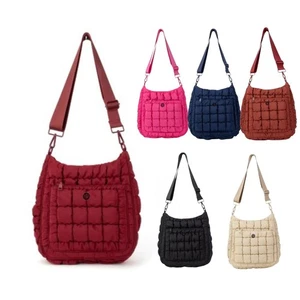 Bolso Bandolera HZ-5236 Para Mujer Mediano Nylon Acolchado Superior Cremallera Hombro - Imagen 1 de 18