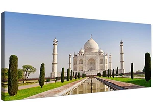 The Taj Mahal - Landscape Canvas Modern 1 Panel - 120cm Wide - 1203 - Picture 1 of 4