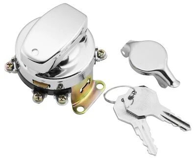 Twin Power Chrome Ignition Switch for 94-13 FLHR Fat Bob Style | 492398 - Image 1 of 3