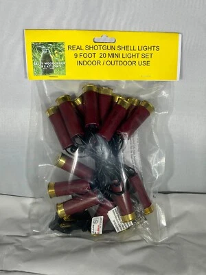 Recycled Shotgun shell lights 9ft light red indoor/outdoor plug in multiple sets - Image 1 of 4
