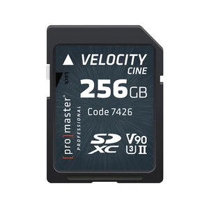 Promaster 256GB SDXC Velocity CINE Memory Card UHS-II U3 V90 300/mb 250/mb #7426 - Picture 1 of 1