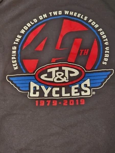 J&P Cycles 40th Anniversary T-Shirt Size Large - Picture 1 of 5