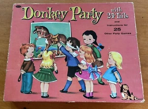 Vintage Whitman Donkey Party Game In Box Pin The Tail On The Donkey 1950's - Picture 1 of 7