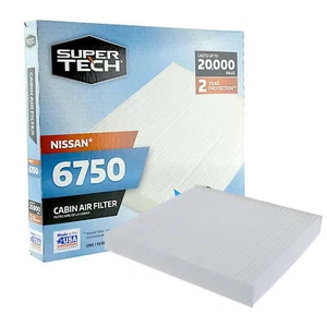 Super Tech Cabin Air Filter 6750, Replacement Air/Dust Filter for Nissan - Picture 1 of 7