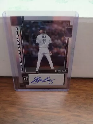 2022 Donruss Signature Series Shane Baz AUTO RC Tampa Bay Rays - Image 1 of 2