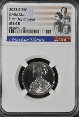 2023 S Jovita Idar Quarter NGC MS68 FDOI - Image 1 of 2