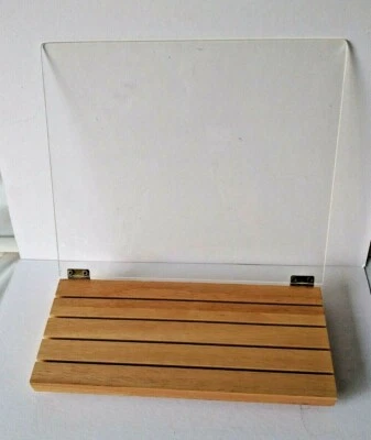 Soporte de libro de cocina de acrílico con madera atractiva para cualquier libro, revista, iPad/Kindle Foto 1 de 4