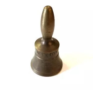 Vintage 1970 National Acme 1895 - 1970 75th Anniversary Mini Brass Bell - Picture 1 of 3