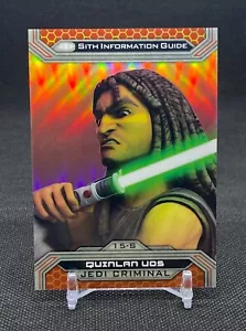 2015 Topps Star Wars Chrome Perspectives QUINLAN VOS #15-S GOLD Refractor /50 - Picture 1 of 2