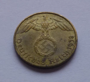 Germany, Third Reich 5 Reichspfennig 1938 E, World War II - Swastika - Picture 1 of 2