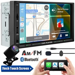 Autoradio Doppio Din 7" Touch Screen Apple Carplay Android Lettore BT - Foto 1 di 14