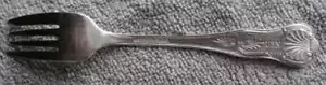 USN 1- NAVY Kings Pattern "FOULED ANCHOR" Salad Fork @ 7-1/8" roughly - Picture 1 of 7