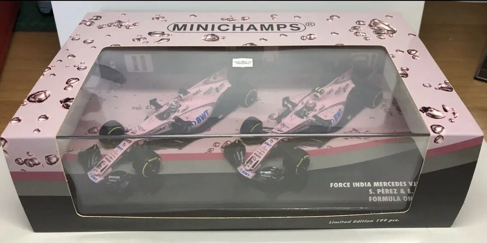 MINICHAMPS F1 1:43 Set Force India 2017 Sergio Perez Esteban Ocon Formula 1 - Immagine 1 di 1