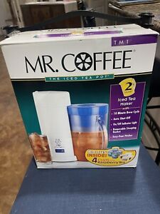 VTG Mr. Coffee Iced Tea Maker 2 Quart Model TM1 W/BLUE Pitcher NOS 1999