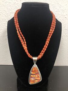 Jay King DTR Mine Finds .925 Sterling Silver & Coral Bead Necklace & Pendant