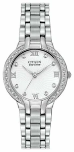 CITIZEN bella Eco Drive women watch stainless steel white dial EM0120-58A - Picture 1 of 7