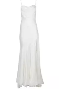 MARKENLOSES MASSGESCHNEIDERTES SATIN HOCHZEITSKLEID KLEIN - Bild 1 von 4