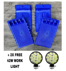 4x Slippery Jims Wide Wheel Skates Sliders Car Van Recovery 2x FREE Work Lights - Picture 1 of 8