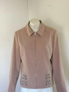 GREAT!! Camel / Sandy Zip Fastening Jacket/Coat - From Collection - Size 14 - Picture 1 of 6