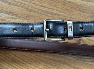 Boys Tommy Hilfiger Reversible Brown/Black Belt SzM 26-28 Excellent Condition - Picture 1 of 6