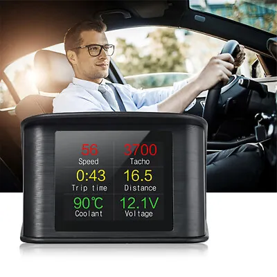 2.2  Car OBD2 HUD Head Up Display Vehicle Fuel Auto Overspeed Warning Alarm Tool • 36.43€
