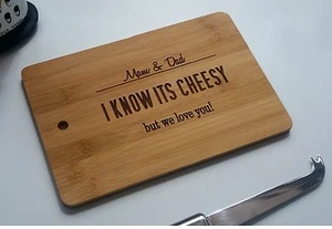 Personalised Bamboo Cheeseboard or Chopping Board excellent gift  - Imagen 1 de 4