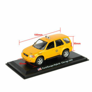 1/43 Ford Taxi Car Model Escape Hybrid Chicago- 2005 Vehicle Diecast Toy Yellow