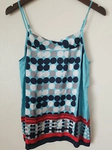 Cabi Spot On Camisole Tank 100% Silk Polka Dot Blue #308 Womens Size XS Classic - Picture 1 of 6