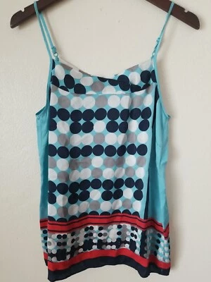 Cabi Spot On Camisole Tank 100% Silk Polka Dot Blue #308 Womens Size XS Classic - Image 1 of 4