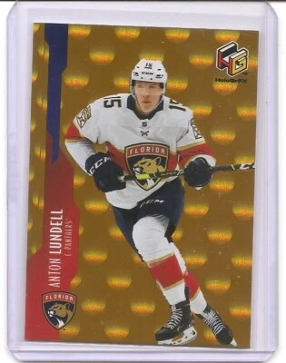 2021-22 Upper Deck Extended Series Anton Lundell HoloGrFX Gold Insert Card - Image 1 of 2