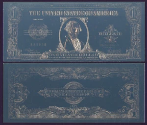USA 3D 1923 SILVER CERTIFICATE DOLLAR - SILVER FOIL GEM UNC - Picture 1 of 1