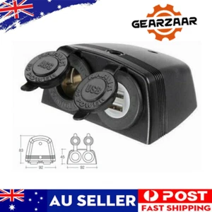 For Narva Heavy Duty Twin Surface Mount Accessory & Dual USB Socket Caravan Hot - Picture 1 of 11