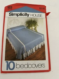 Simplicity Sewing Pattern House 10 Bedcovers Bedroom 122 One Unit Uncut Vtg - Picture 1 of 3