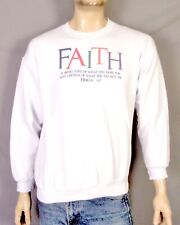 vintage 90s Hanes FAITH Definition Sweatshirt Christian Religious Jesus Bible M