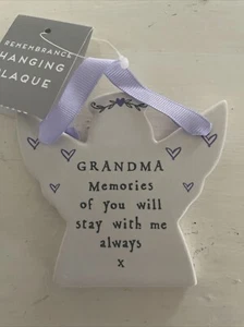 Grandma remembrance hanging ceramic plaque. Gran,Nan. ‘Memories of You..’ - Picture 1 of 2