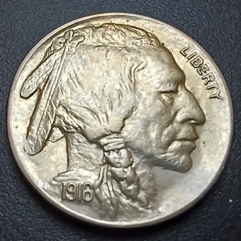 1916-P Philidephia "No F" Mint Error~FS-401~Buffalo Nickel-CH. BU UNCIRCULATED Cover