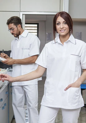 Casacca Sanitaria Uomo Donna Medico infermiere da lavoro divisa dentista abiti - Immagine 1 di 3