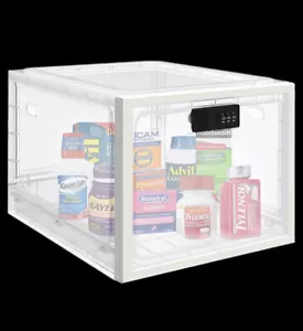 Almacenamiento apilable bloqueable para medicamentos alimentos u objetos pequeños transparente - Imagen 1 de 4
