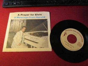 Selten: A Prayer For Elvis SIGNIERT/BESCHRIFTET von Harold Loyd Original 45rpm Vinyl - Bild 1 von 6