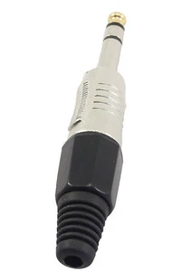 Enchufe estéreo de 1/4" audio década 2000 ACC3157SBK auricular micrófono instrumento 4097 - Imagen 1 de 1