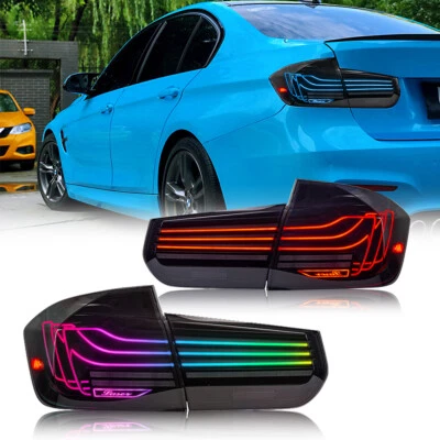 RGB LED Tail Light For BMW 3 Series 2013-2018 F30 Sedan Smoke Rear Lamp Assembly - Image 1 of 4