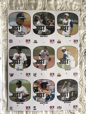 2005 JUST MEMORABILIA MINOR LEAGUE BASEBALL BECKETT UNCUT SHEET FELIX HERNANDEZ - Image 1 of 2