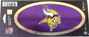 NFL Minnesota Vikings - Decalcomania cromata 5,5" x 2,75", nuova - Foto 1 di 1