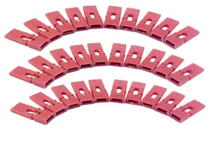 Mini 2.54mm Jumper caps Red color header with handle circuit board shunt 200 pcs - Picture 1 of 5