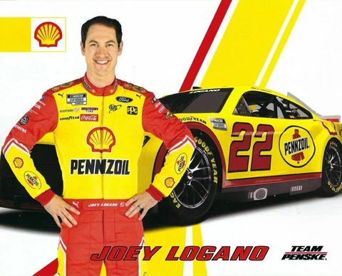 2022 JOEY LOGANO "SHELL PENNZOIL FORD MUSTANG #22 NASCAR CUP SERIES POSTCARD Cover