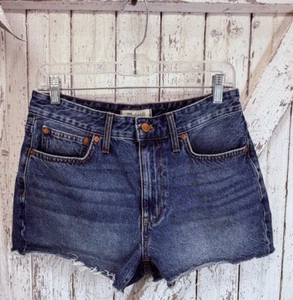Madewell Relaxed Distressed Raw Edge Denim Shorts Size 27 - Picture 1 of 9
