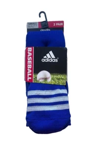 Adidas, Climalite Baseball, Royal Blue OTC Socks, 2Pk. Size 13C-4Y - Picture 1 of 3